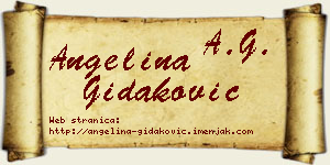 Angelina Gidaković vizit kartica